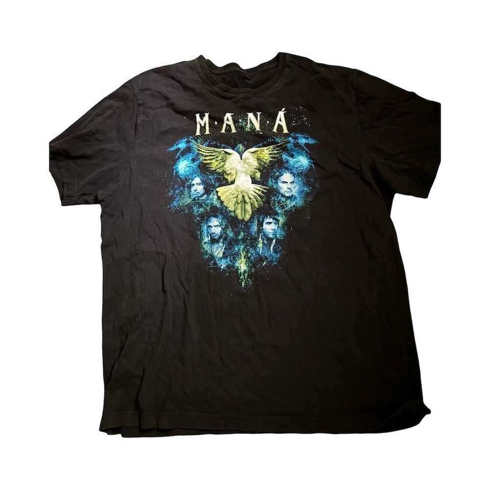 Maná Drama Y Luz Tour 2011 Concert T-Shirt Black Unisex Tejano Music: Band Tee